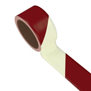 Varsel tape - Rød/Hvit, 10cm x 33m.