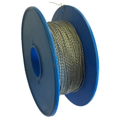 Plombetråd - riftlet galv. stål, 0,3 mm 57N ca. 175 m.